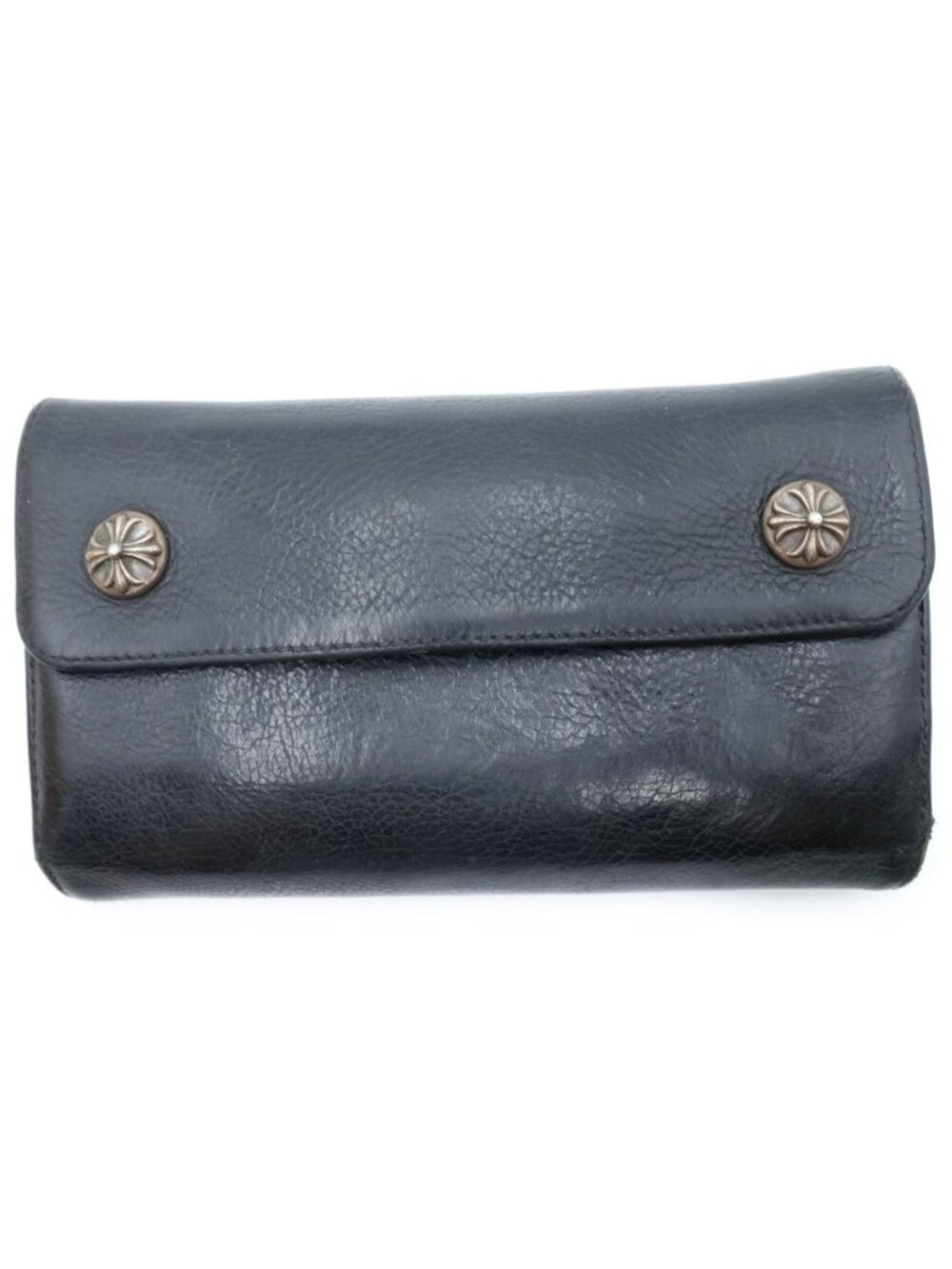 Chrome Hearts Wave Leather Wallet Black